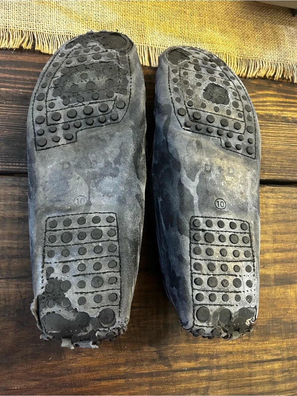 Duke & Dexter Men's Gray Camouflage Suede Slip-On Loafers